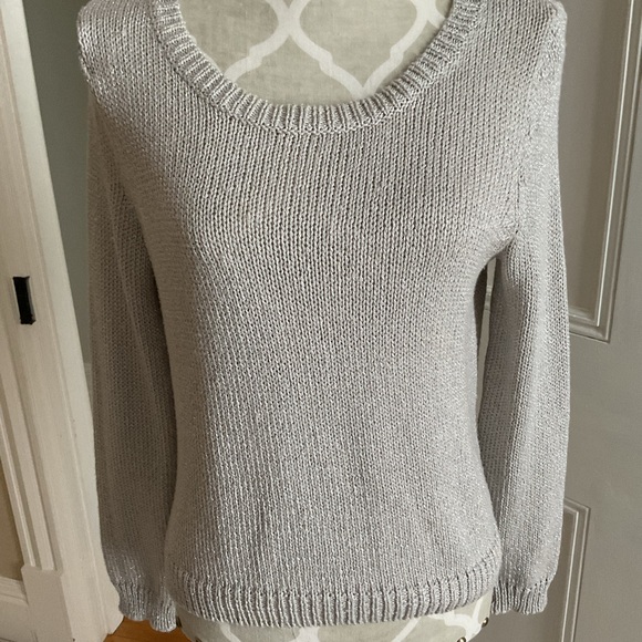 Divided Sweaters - Divided by H & M Women's Gray Sweater with metallic silver